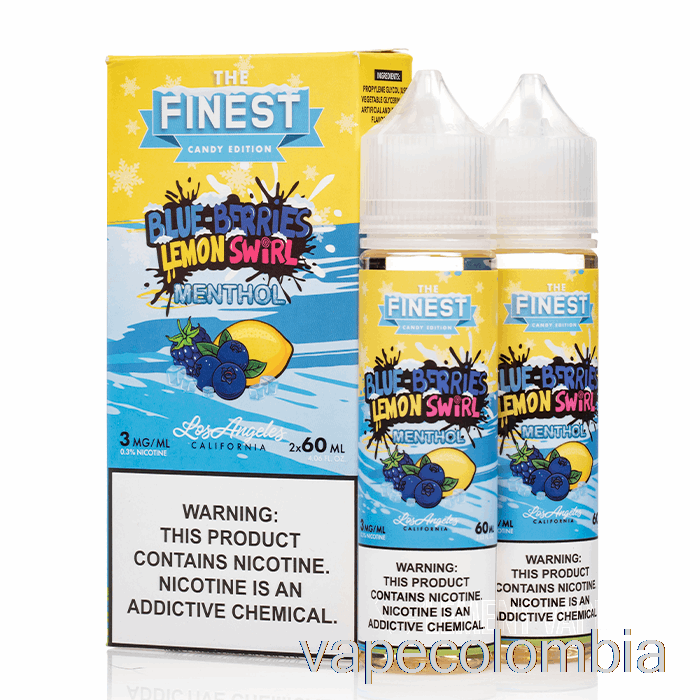 Vape Desechable Arándanos Remolino De Limón Mentol - La Edición De Dulces Más Finos - 120ml 0mg